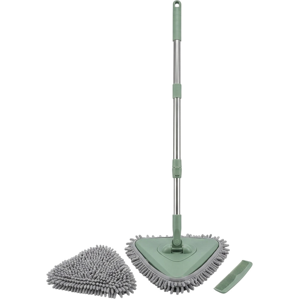 Ybdfp Triangular Chenille Dust Mop with Telescoping Handle Sage - Product view